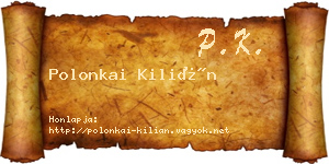 Polonkai Kilián névjegykártya